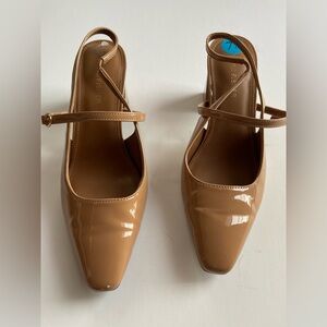 Mark Fisher Tan Patten Leather Women's Shoes